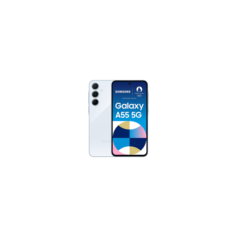 Samsung Galaxy A55 5G 128 Go Bleu - Grade A — Reconditionné Garanti 12 mois · Smarty Paris